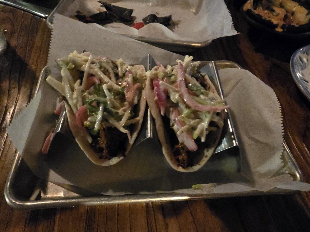 Carnitas street tacos at Agave Tequila Bar & Mexican Kitchen